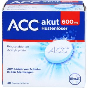 ACC acute 600 mg cough suppressant effervescent tablets, 40 tablets
