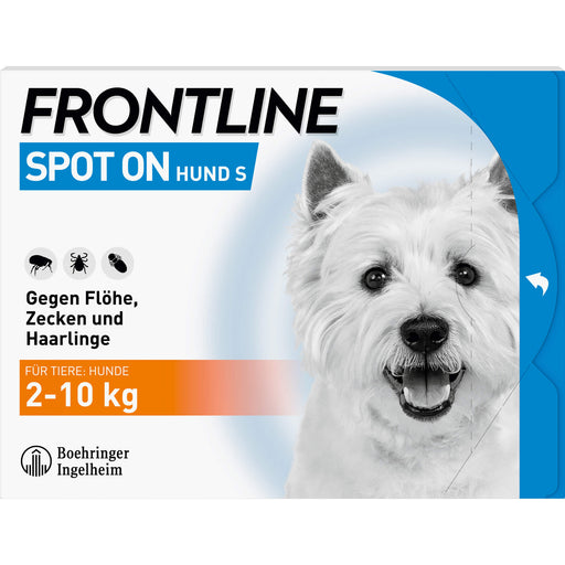 FRONTLINE Spot-on Dog S Pipettes against fleas, ticks, and lice, 3 ampoules
