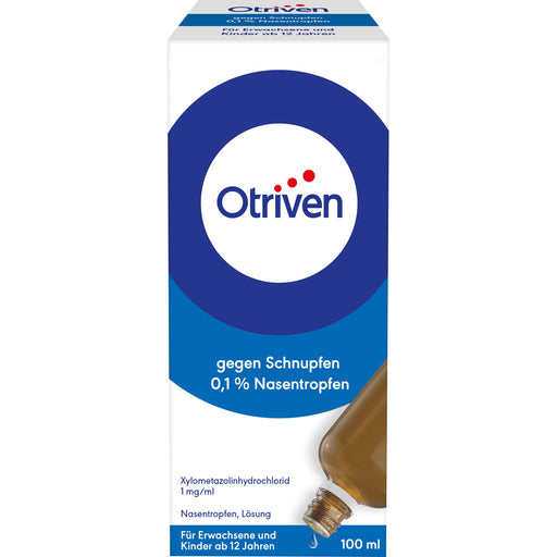 Otriven 0.1% Nasal Drops for Adults for Colds, 100 ml Solution