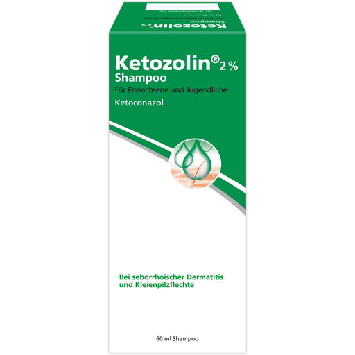Ketozolin 2% Shampoo for Seborrheic Dermatitis, 60 ml Shampoo