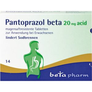 Pantoprazole beta 20 mg Acid Tablets for Heartburn, 14 Tablets