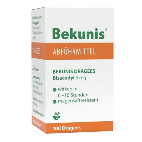 Bekunis Coated Tablets Bisacodyl 5 mg Laxative, 100 Tablets